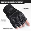 AXBXCX Fingerless Tactical Gloves for Men Women for Airsoft Paintball Cycling Motorcycle Summer Half Finger Gloves Black XL view 2