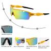 BangLong Polarized Sunglasses for Men & Women, 5 Interchangeable Lenses with UV 400 Protection Lightweight Sports Sun Glasses for Cycling Running Biking Fishing, Yellow view 4