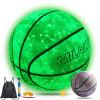 MILACHIC Glow in The Dark Basketball Size 7 29.5" - Glowing Leather Ball Gift for Men, Women Indoor-Outdoor Night Game - With Pump (Pink-Purple) view 1