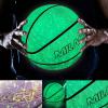 MILACHIC Glow in The Dark Basketball Size 7 29.5" - Glowing Leather Ball Gift for Men, Women Indoor-Outdoor Night Game - With Pump (Pink-Purple) view 3