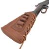 Leather Canvas Shotgun Shell Holder and 8 Round Gun Cartridge Holder Sling for 12 Gauge (Brown - Full Leather) view 3