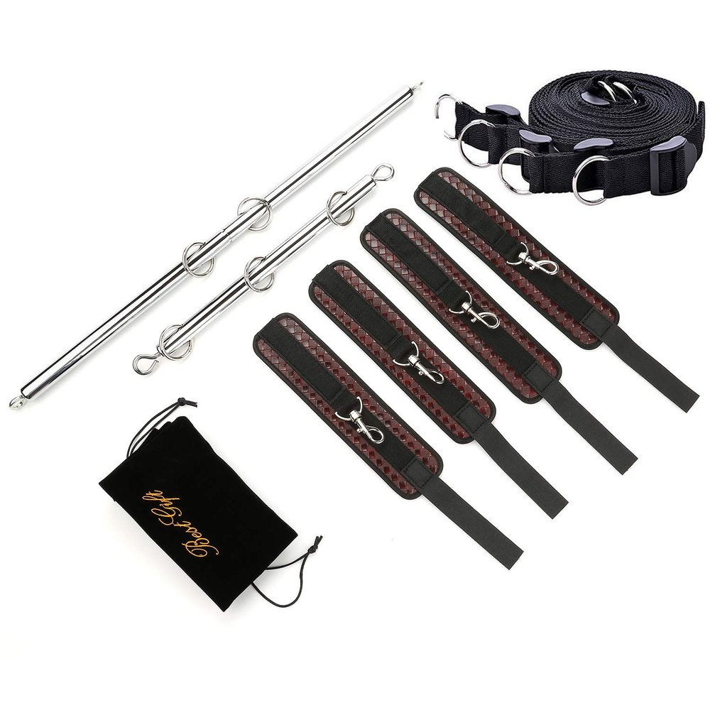EXREIZST Silver bar and Black Straps, Silver and Black