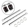 EXREIZST Silver bar and Black Straps, Silver and Black view 3