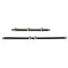 Expandable 2 Spreader Bar Set with Bag and 4 Fur Leather Straps with Nylon Belts Adjustable Home Yoga Bar Kit (Black+Red) view 3