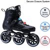 3 Wheels Inline Skates for Men Women, Professional Roller Skates Blades for Male Female,High Performance Adult Speed Skates with 110MM Wheels (Black, MEN6/WOMEN7) view 4