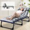 Barbella Folding Camping Cots Sleeping Cots for Adults, Adjustable 4-Position Folding Chaise Outdoor Patio Lounge Chairs, Portable Folding Bed Reclining Chair for Camping Pool Beach Patio Sun Tanning view 2