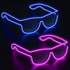 YouRfocus Wireless Led Light up Glasses 2 Pack Glow in The Dark Neon Rave Glasses for Rave Party, EDM, Halloween, Christmas (Blue + Pink) view 1