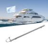 Aramox 40cm Boat Flag Staff Stainless Steel Flag Pole 22.2-25.44mm Installation Width for Ships Yacht view 2