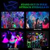 YouRfocus Wireless Led Light up Glasses 2 Pack Glow in The Dark Neon Rave Glasses for Rave Party, EDM, Halloween, Christmas (Blue + Purple) view 2