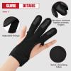 Sratte 2 Pcs Archery Arm Guard Glove Youth Kit Adjustable 3 Strap Archery Wrist Leather PU Bracer Bow Finger Tab 3 Finger Glove Arm Guard Protector for Archer Hunting Shooting Adult Youth Men Women view 3