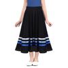 Huimingda Big Girls Chiffon Rad Character Skirts Pull-on Full Circular Ribbon Swing Skirt Ballet Dance Wear Black&Blue 6 Years view 1
