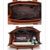 Downupdown Tote Solid Crocodile Print 3-Piece Tote Bag Long Wallet Clutch Top Handle Bag Tote Briefcase-Brown view 4