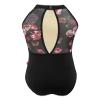 Lovdaswi Women Print Ballet Dance Leotard Halter Neck Sleeveless Gymnastics Bodysuits view 3