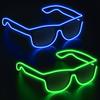 YouRfocus Wireless Led Light up Glasses 2 Pack Glow in The Dark Neon Rave Glasses for Rave Party, EDM, Halloween, Christmas (Blue + Green) view 1