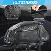 WOTOW Reflective Rear Rack Bag, Water Resistant Bike Saddle Bag Panniers for Bicycles Ebike, 8L Trunk Storage Bag, Cycling Back Seat Cargo Carrier Pouch With Shoulder Strap (With Rain Cover) view 3