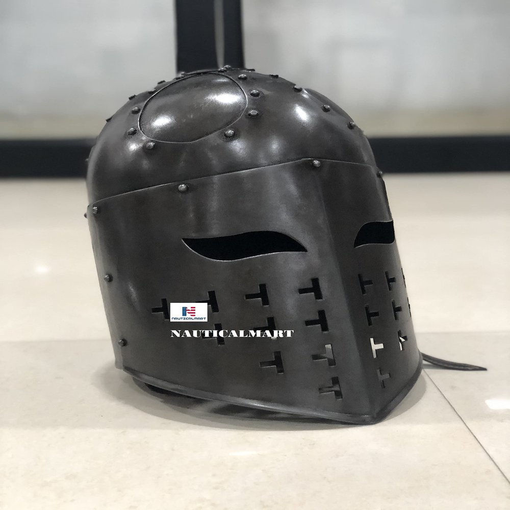 Fully Functional Spangenhelm Steel Helmet (Antique)