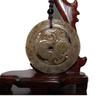 1.9" China Certified Nature Hetian Nephrite Sugar Jade Auspicious Ancient Dragon Double Carved Necklace Pendant 4806 view 1