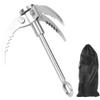 Grappling Hook, Grapple Hook Stainless Steel Claw Carabiner Stainless Steel Gravity Rock Climbing Hooks Folding 3 Claws Survival Tool for Outdoor Activity Camping Hiking Tree Rock Mountain view 2