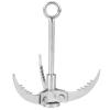 Grappling Hook, Grapple Hook Stainless Steel Claw Carabiner Stainless Steel Gravity Rock Climbing Hooks Folding 3 Claws Survival Tool for Outdoor Activity Camping Hiking Tree Rock Mountain view 4