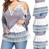 Plus Size Lace Shirt Extender, Adjustable Layering Extender (3XL, Style B) view 2