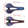 Dilwe Carbon Fiber Saddle, Ultra Light Hollow Saddle Seat Cushion for Mountain Road Bike(Blue) view 2