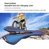 Dilwe Carbon Fiber Saddle, Ultra Light Hollow Saddle Seat Cushion for Mountain Road Bike(Blue) view 3