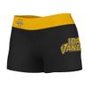 Vive La Fete U of I Vandals Women's Soft Yoga Shorts with Logo on Thigh and Waistband Black view 1
