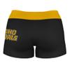 Vive La Fete U of I Vandals Women's Soft Yoga Shorts with Logo on Thigh and Waistband Black view 2