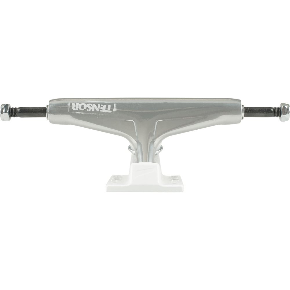 Universo Brands Tensor Regular Aluminium 5.25 Stencil Mirror Raw/White Skateboard Trucks (Set of 2)