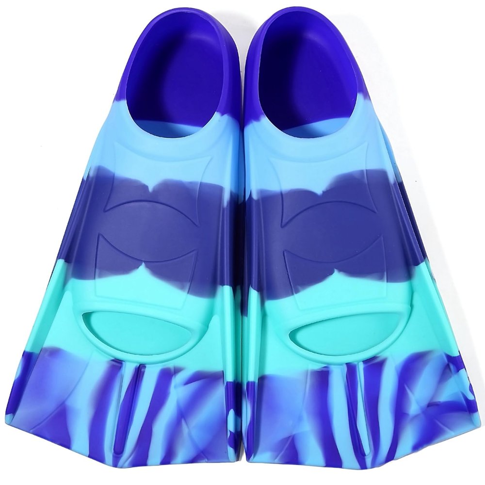 Azuunye Kids Swim Fins,Short Swimming Flippers,Swim Training Fins for Lap Swimming,for Children Girls Boys Beginners