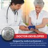 Doctor Developed Wrist Brace - Wrist wrap for Carpal Tunnel Arthritis,Tendonitis, Hand Support - Ideal for Fitness, Weightlifting - Handbook included (Blue, 2 Pack) view 2