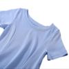 Baby Toddler Girls Short Sleeve Swing Dress Little Kids A-Line Skater Twirl Summer Casual Dresses (Blue,12Months) view 3