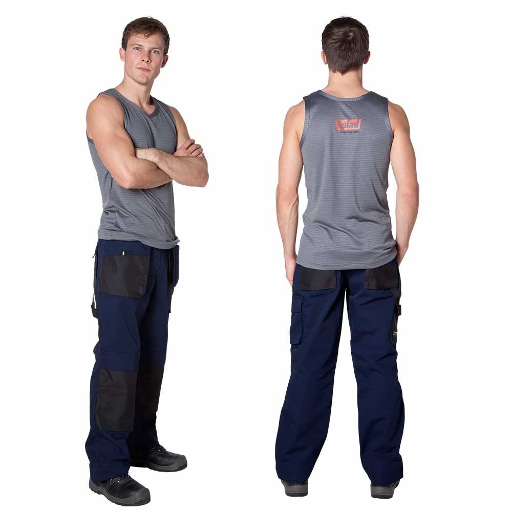 Colad Bodyguard Sleeveless Anti-Static Undershirt Heat-Regulating, Breathable Automotive & Industrial Workwear with 1% Carbon Fabric