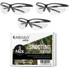 Aqulius Ballistic Protective Eyewear - Lightweight Shooting Range Glasses - Scratch-Resistant Lenses & Eye Protection for Shooting - Unisex Fit & Range Eye Protection - 3-Pack, Black/Clear view 1