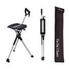 STEP2GOLD Ta-Da Chair Series 2- Portable Walking Stick, Cane with Seat, Foldable Chair, Hiking Stick, for Camping, Hiking, Lightweight Aluminum, Easy Carry, Anti-Slip (36.2"/Black) view 1