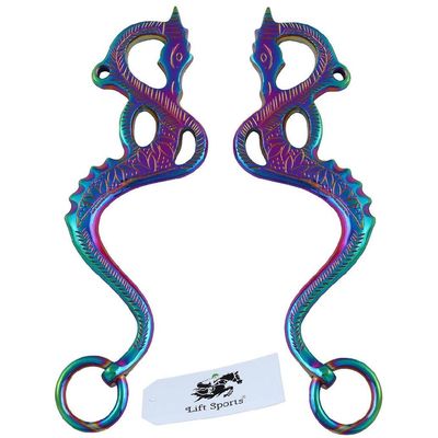 Lift Sports Rainbow Multi Color Hackamore Flower Cheeks Bitless Horse Bit English Western Stainless Steel