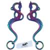 Lift Sports Rainbow Multi Color Hackamore Flower Cheeks Bitless Horse Bit English Western Stainless Steel view 1
