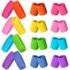 24 Pieces 80s Neon Sweatbands Set, Include 8 Sports Headbands and 16 Sweat Wristbands Elastic Athletic Tennis Sweat Bands Bulk for Man Woman(Bright Colors) view 1