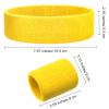 24 Pieces 80s Neon Sweatbands Set, Include 8 Sports Headbands and 16 Sweat Wristbands Elastic Athletic Tennis Sweat Bands Bulk for Man Woman(Bright Colors) view 3