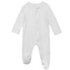 Aablexema Baby Footie Pajamas Zipper - Rayon from Bamboo Infant Footed Pjs with Mittens Sleepwear Jammies(White,6-12m) view 2