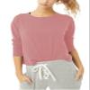 Bestisun Workout Tops Long Sleeve Yoga Shirts Open Back Running Exercise Clothes for Women Pink XL view 2