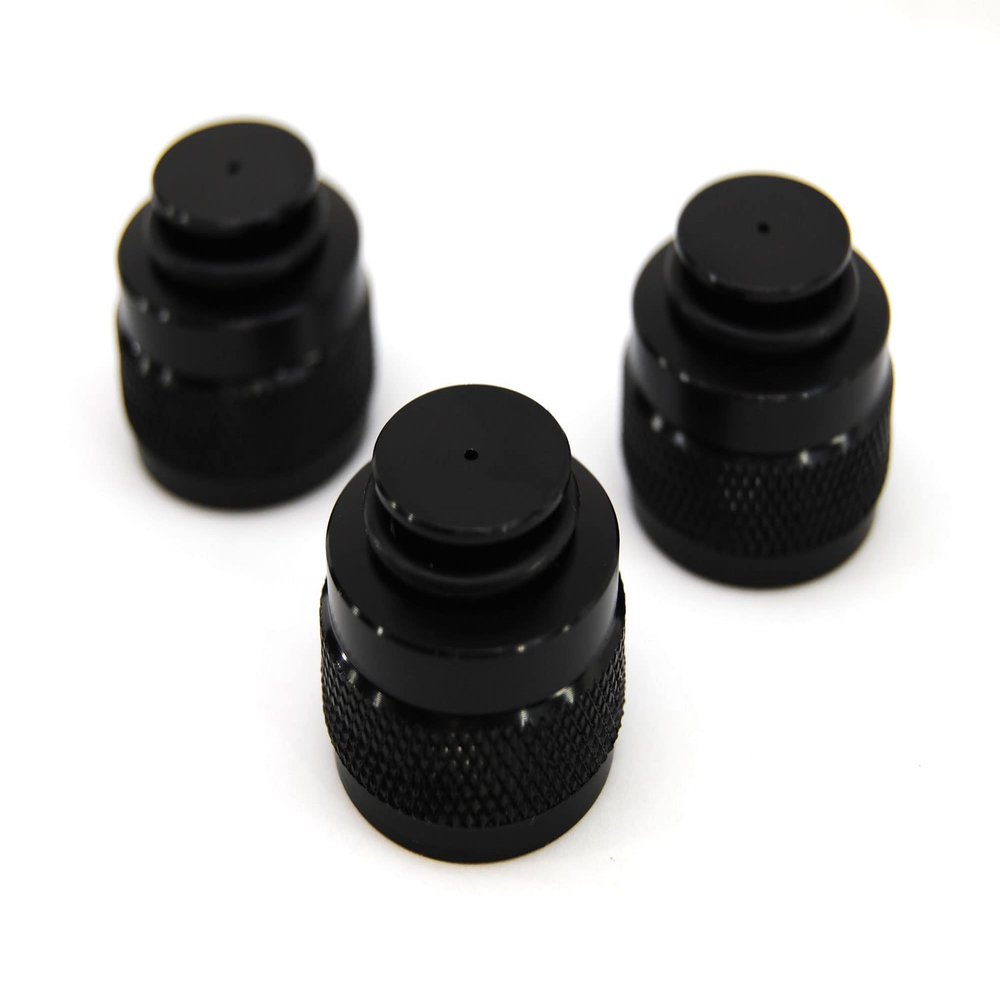 Cutlass Paintball Aluminum Thread Protector Saver for Paintball CO2 HPA Tanks - 3 Pack (Black)