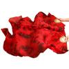 Aumulen Women 1 Pair (Left+Right) Real Silk Belly Dance Fan Veils Hand Made Colorful Tie-Dyed Dance Fans (Black red tie dyed) view 1