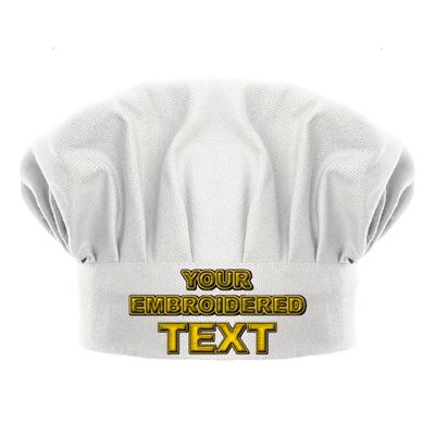 TOPTIE Custom Embroidered Chef Hat for Kids, Teens & Adults White