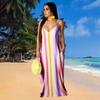 BessCops Women's Summer Casual Floral Printed Spaghetti Strap Bohemian Beach Sundress Long Maxi Dresses Plus Size view 4