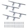 SHENGHUISS Boat Open Base Cleat 316 Stainless Steel Mooring Dock Cleat with Screw for Boat,Deck,Hook,Yacht 4 Pack 8 inch view 1