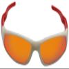 Kids Flexible Polarized UV Protection Sunglasses for Boys Girls Age 3-10 with Strap (white red mirrored orange) view 4