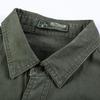 Men's Western Snap Shirt Casual Button Down Military Style Long Sleeve Autumn Windproof Cowboy Tops with Chest Pocket view 3