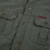 Men's Western Snap Shirt Casual Button Down Military Style Long Sleeve Autumn Windproof Cowboy Tops with Chest Pocket view 4
