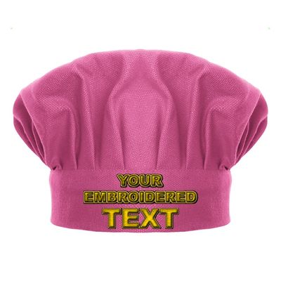 TOPTIE Custom Embroidered Chef Hat for Kids, Teens & Adults Hot Pink